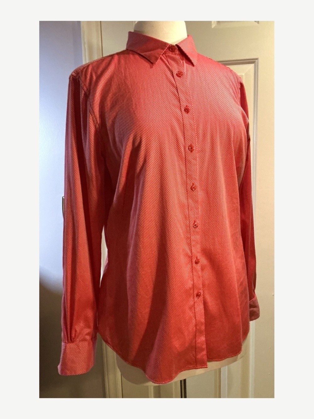 Brooks Brothers Women’s Size 12 Red Cotton Fitted Button Down Shirt